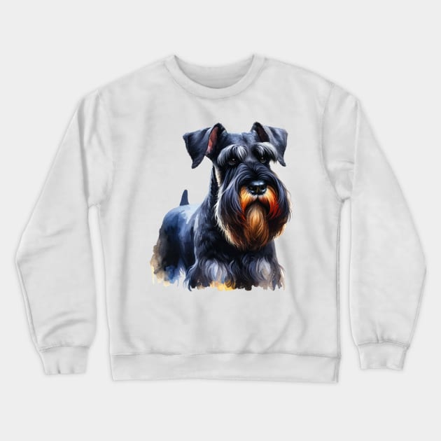 Watercolor Giant Schnauzer - Beautiful Dog Crewneck Sweatshirt by Edd Paint Something